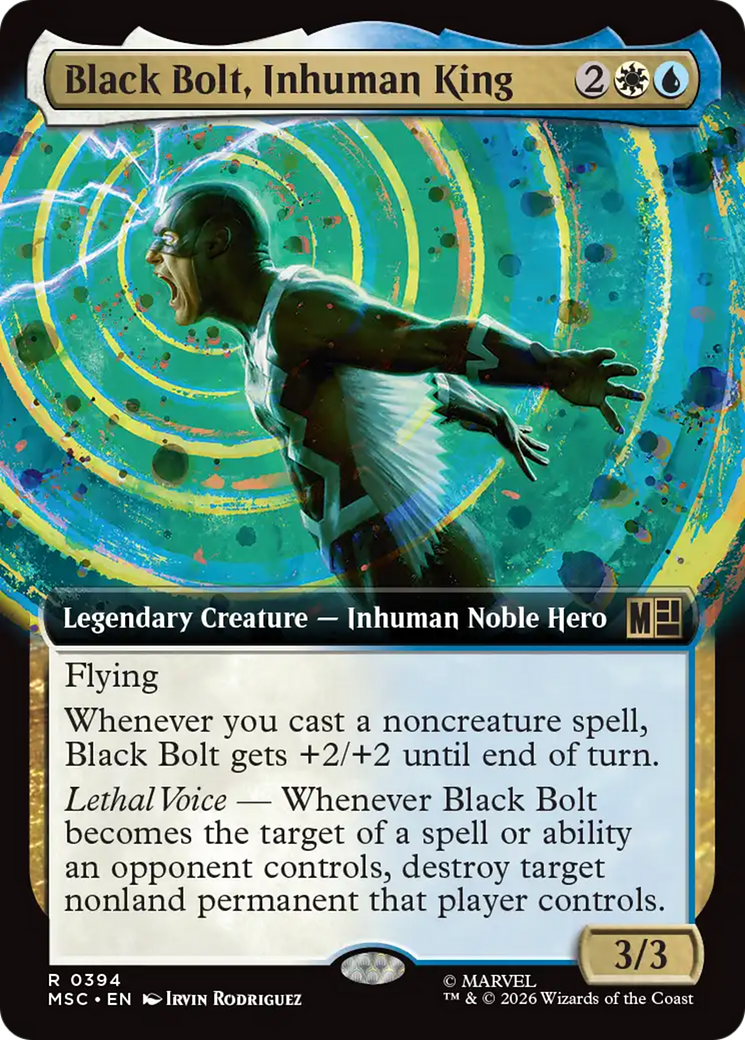 Black Bolt, Inhuman King (Extended Art) [Marvel Super Heroes Commander] | Exor Games Bridgewater