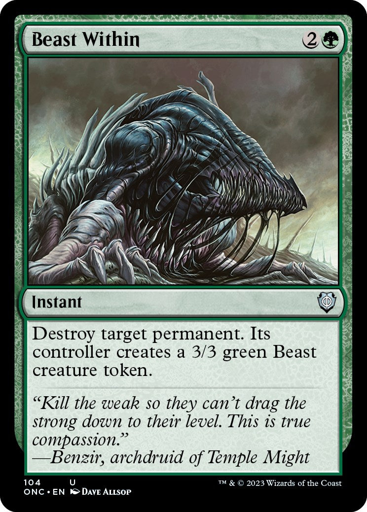 Beast Within [Phyrexia: All Will Be One Commander] | Exor Games Bridgewater