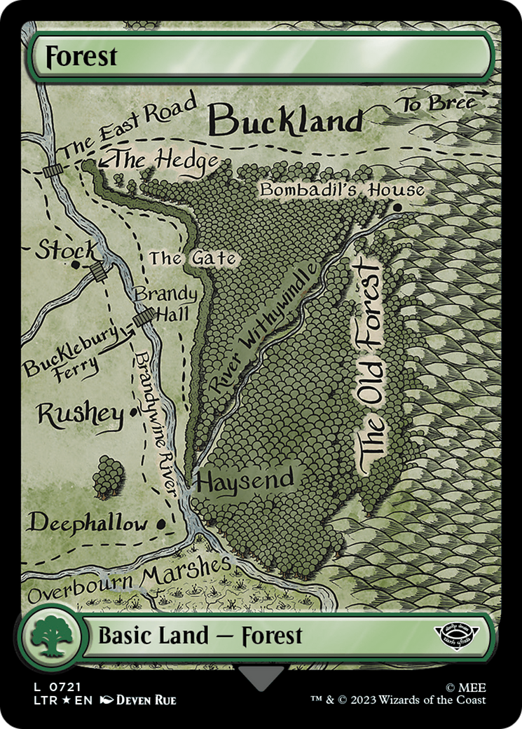 Forest (0721) (Surge Foil) [The Lord of the Rings: Tales of Middle-Earth] | Exor Games Bridgewater
