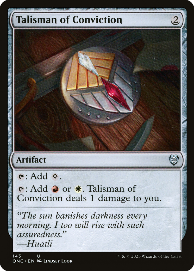 Talisman of Conviction [Phyrexia: All Will Be One Commander] | Exor Games Bridgewater