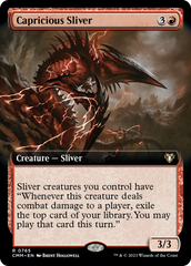 Capricious Sliver (Extended Art) [Commander Masters] | Exor Games Bridgewater