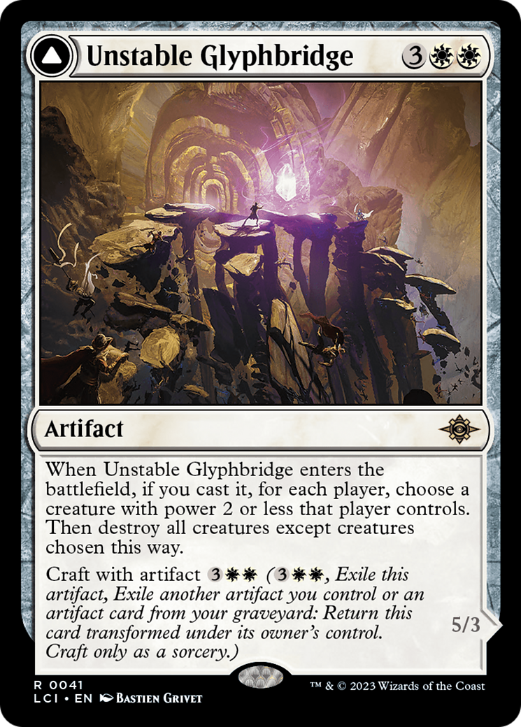 Unstable Glyphbridge // Sandswirl Wanderglyph [The Lost Caverns of Ixalan] | Exor Games Bridgewater