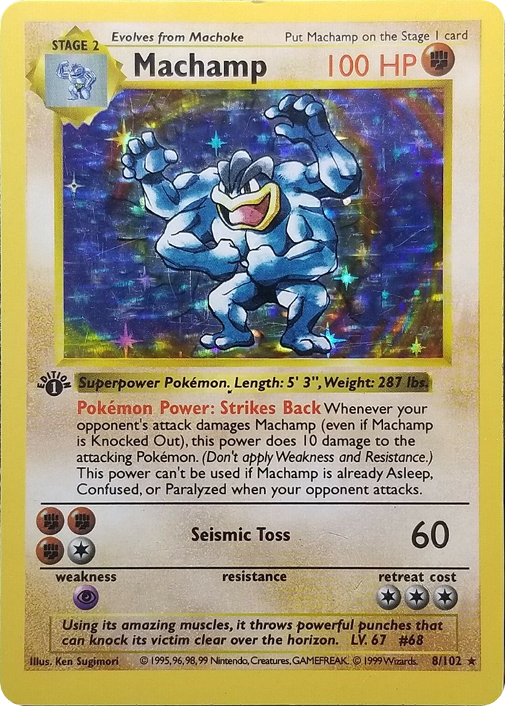 Machamp (8/102) (Shadowless) [Base Set 1st Edition] | Exor Games Bridgewater