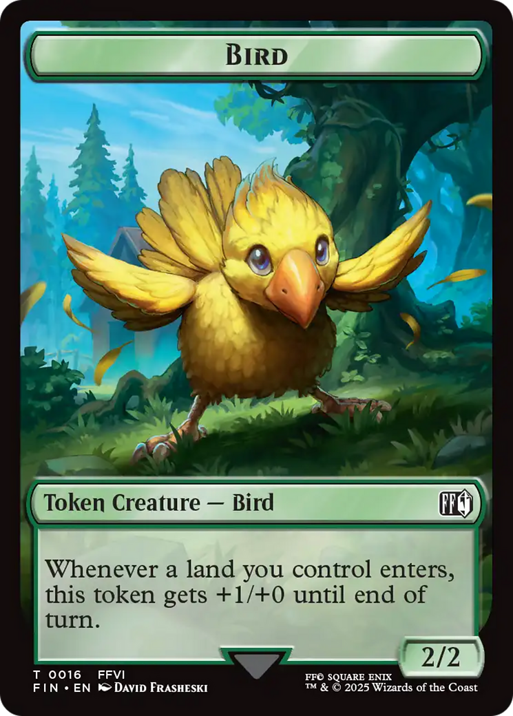 Bird (0016) // Wizard (0014) Double-Sided Token [FINAL FANTASY Tokens] | Exor Games Bridgewater