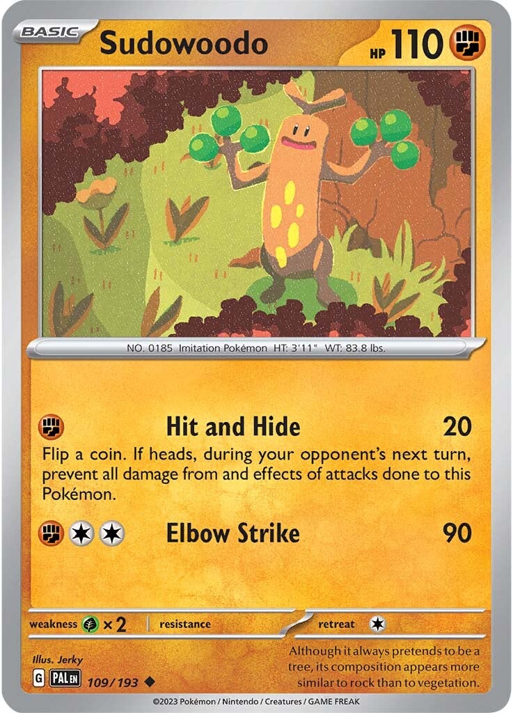 Sudowoodo (109/193) [Scarlet & Violet: Paldea Evolved] | Exor Games Bridgewater