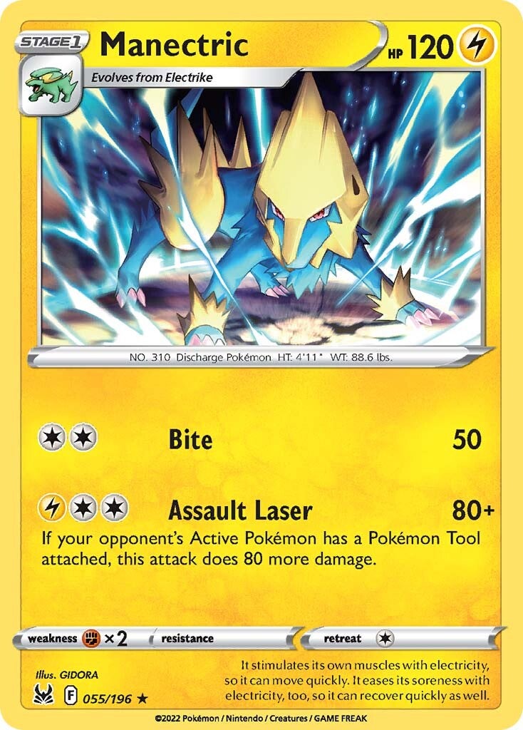 Manectric (055/196) [Sword & Shield: Lost Origin] | Exor Games Bridgewater