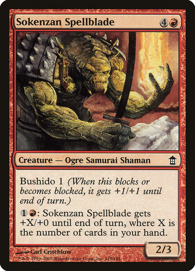 Sokenzan Spellblade [Saviors of Kamigawa] | Exor Games Bridgewater