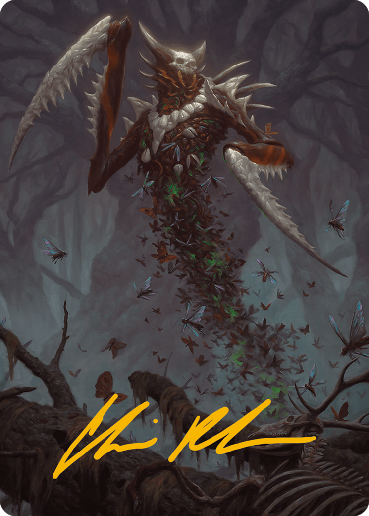 Grist, the Plague Swarm Art Card (Gold-Stamped Signature) [Modern Horizons 3 Art Series] | Exor Games Bridgewater