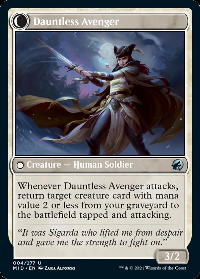 Bereaved Survivor // Dauntless Avenger [Innistrad: Midnight Hunt] | Exor Games Bridgewater