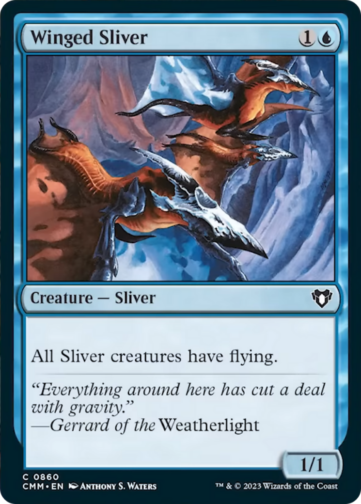 Winged Sliver [Commander Masters] | Exor Games Bridgewater