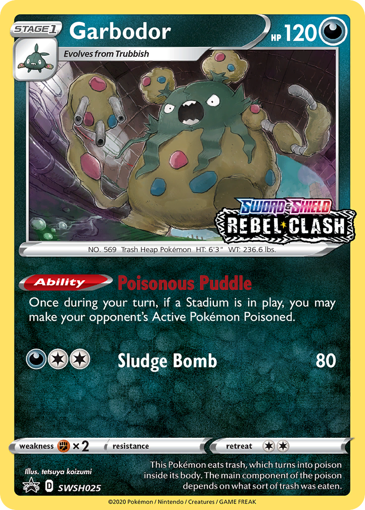 Garbodor (SWSH025) (Prerelease Promo) [Sword & Shield: Black Star Promos] | Exor Games Bridgewater