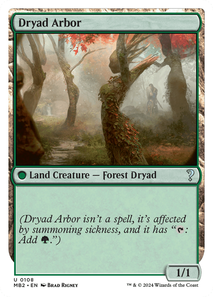 Dryad Arbor (White Border) [Mystery Booster 2] | Exor Games Bridgewater