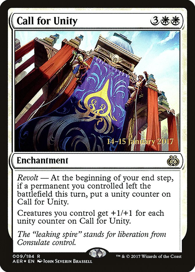 Call for Unity [Aether Revolt Prerelease Promos] | Exor Games Bridgewater