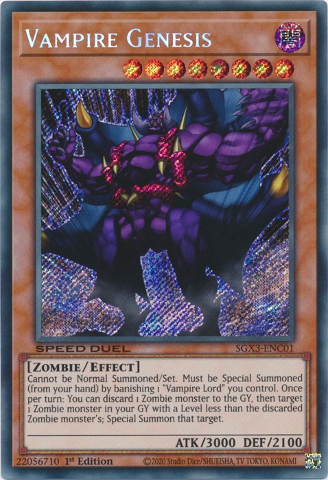 Vampire Genesis [SGX3-ENC01] Secret Rare | Exor Games Bridgewater