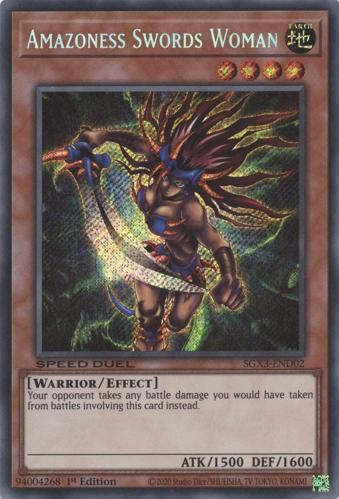 Amazoness Swords Woman [SGX3-END02] Secret Rare | Exor Games Bridgewater