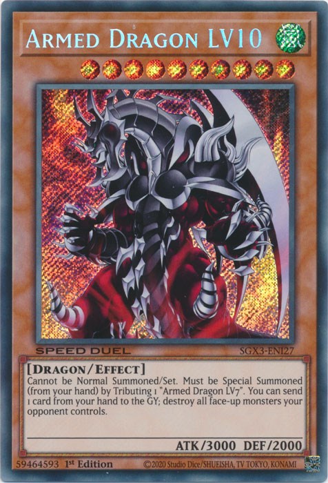 Armed Dragon LV10 [SGX3-ENI27] Secret Rare | Exor Games Bridgewater