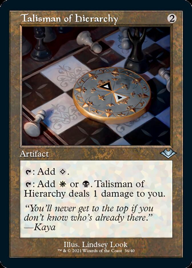 Talisman of Hierarchy (Retro Foil Etched) [Modern Horizons] | Exor Games Bridgewater