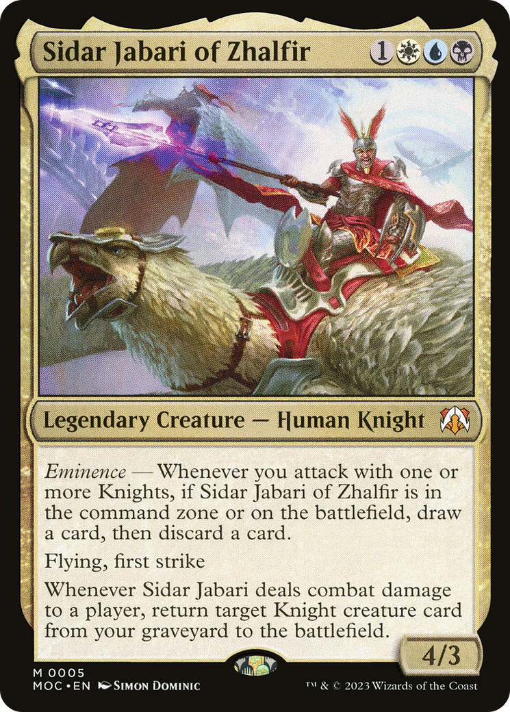 Sidar Jabari of Zhalfir [March of the Machine Commander] | Exor Games Bridgewater