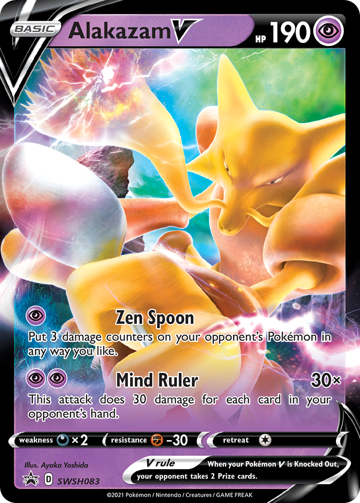 Alakazam V (SWSH083) (Jumbo Card) [Sword & Shield: Black Star Promos] | Exor Games Bridgewater