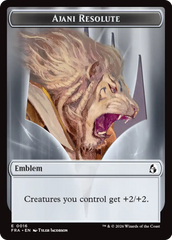 Ajani's Pridemate // Ajani Resolute Double-Sided Token [Reality Fracture Tokens] | Exor Games Bridgewater