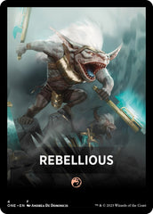 Rebellious Theme Card [Phyrexia: All Will Be One Tokens] | Exor Games Bridgewater