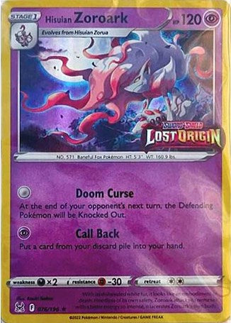 Hisuian Zoroark (076/196) (Lost Origin Stamp) [Sword & Shield: Lost Origin] | Exor Games Bridgewater