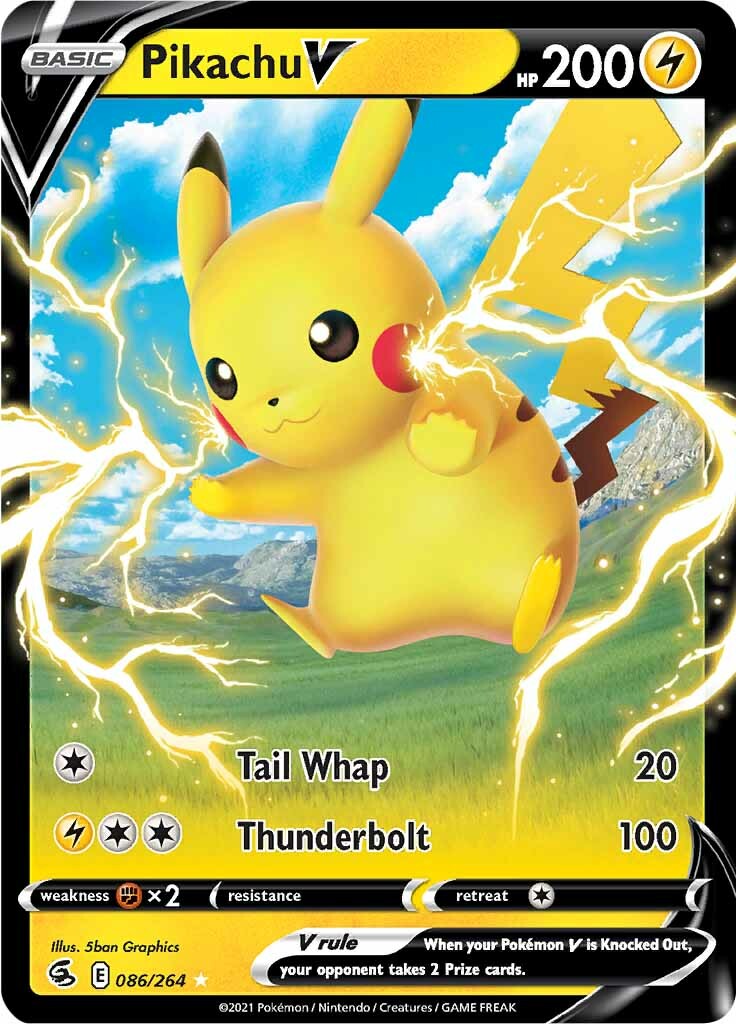 Pikachu V (086/264) [Sword & Shield: Fusion Strike] | Exor Games Bridgewater