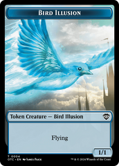 Dragon Elemental // Bird Illusion Double-Sided Token [Outlaws of Thunder Junction Commander Tokens] | Exor Games Bridgewater