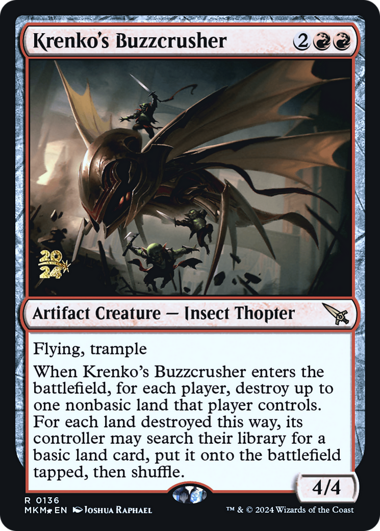 Krenko's Buzzcrusher [Murders at Karlov Manor Prerelease Promos] | Exor Games Bridgewater