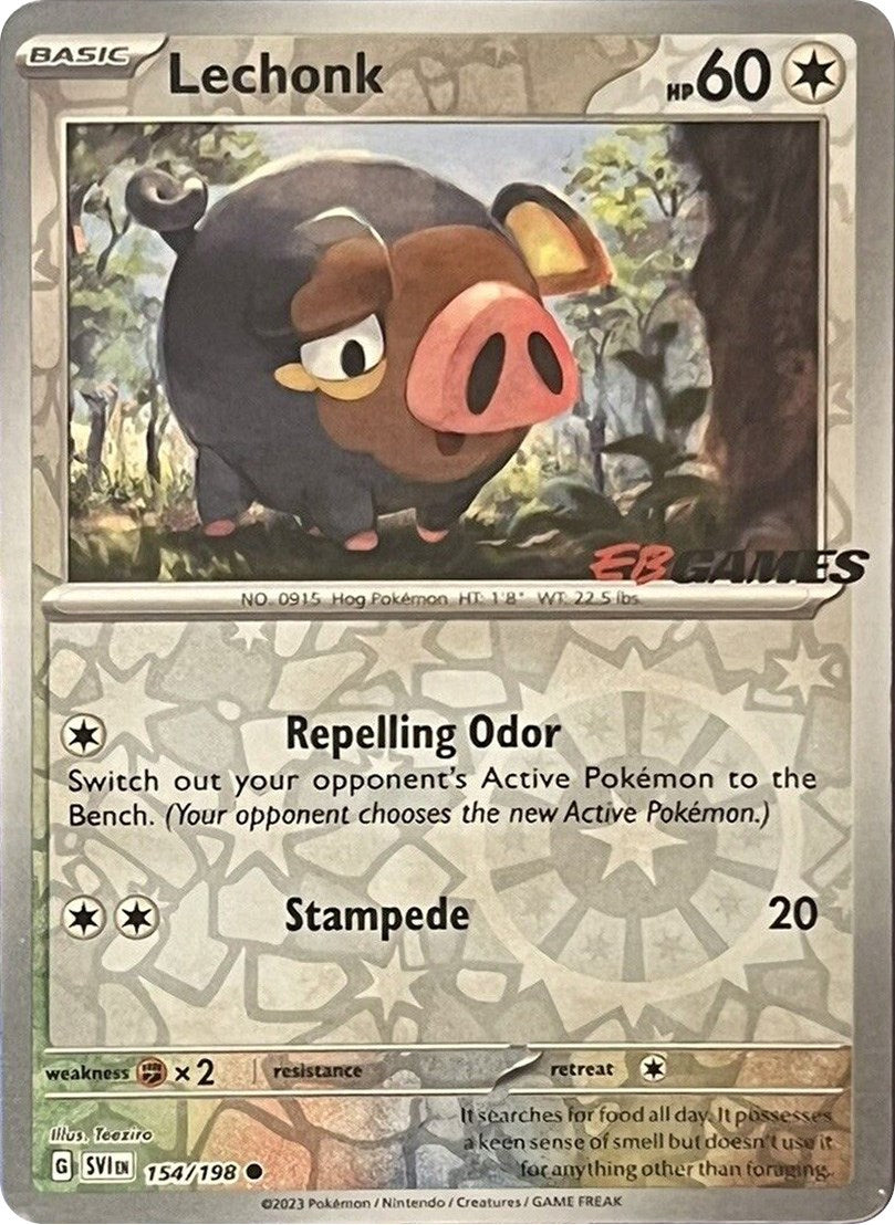 Lechonk (154/198) (EB Games Promo) [Scarlet & Violet: Base Set] | Exor Games Bridgewater