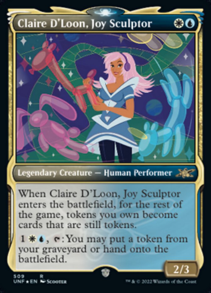 Claire D'Loon, Joy Sculptor (Showcase) (Galaxy Foil) [Unfinity] | Exor Games Bridgewater