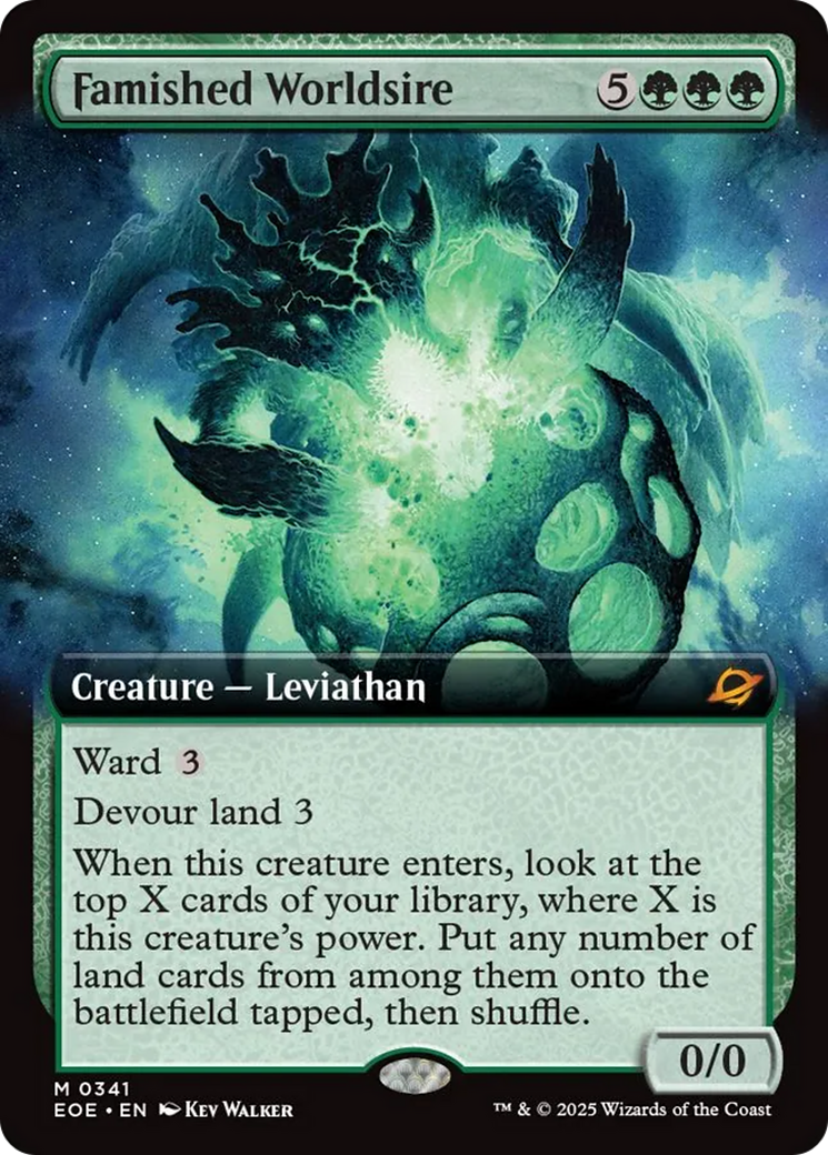 Famished Worldsire (Extended Art) [Edge of Eternities] | Exor Games Bridgewater