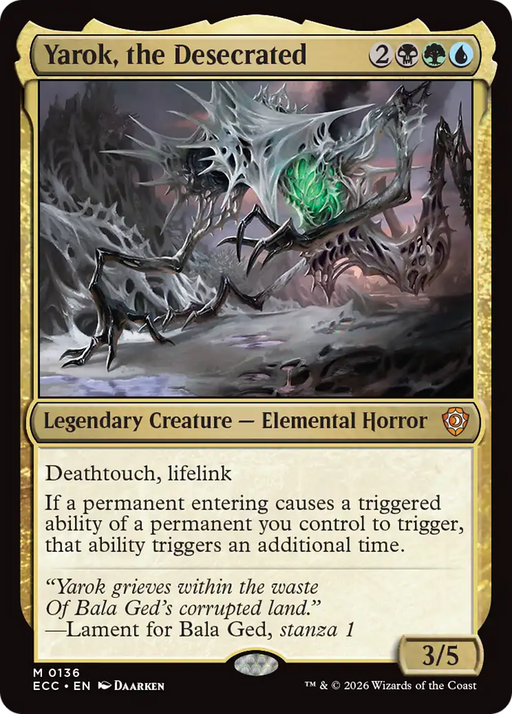 Yarok, the Desecrated [Lorwyn Eclipsed Commander] | Exor Games Bridgewater