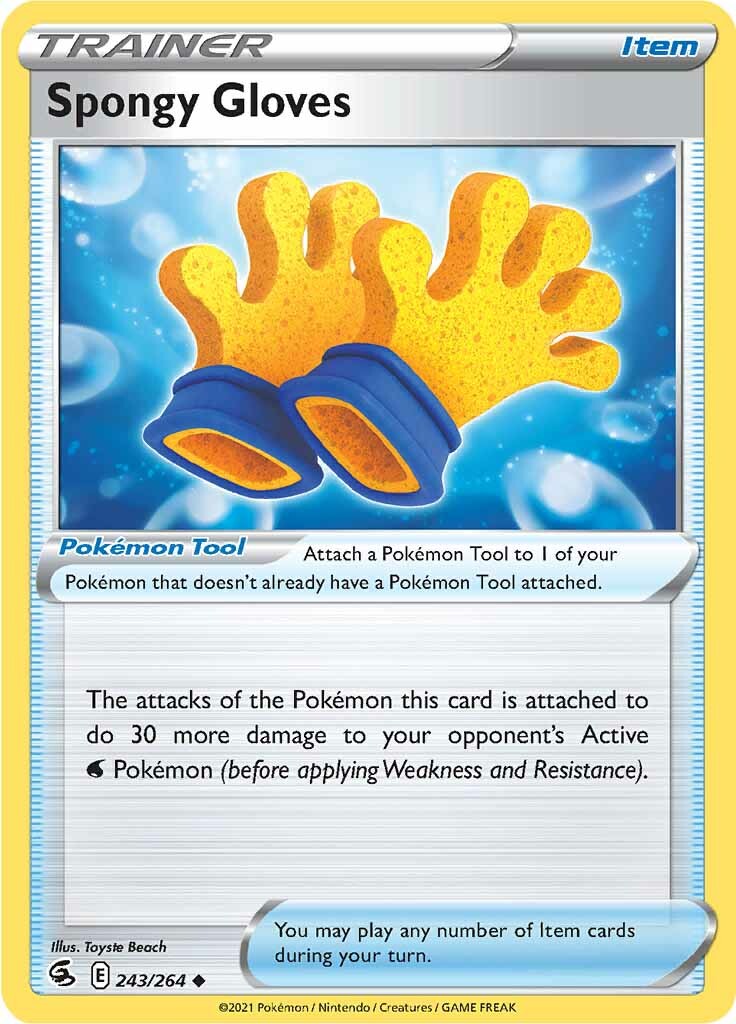 Spongy Gloves (243/264) [Sword & Shield: Fusion Strike] | Exor Games Bridgewater