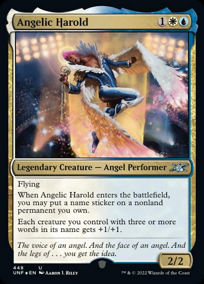 Angelic Harold (Galaxy Foil) [Unfinity] | Exor Games Bridgewater