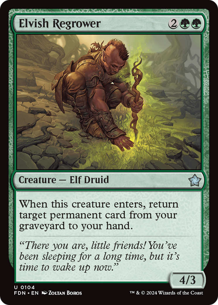 Elvish Regrower [Foundations] | Exor Games Bridgewater