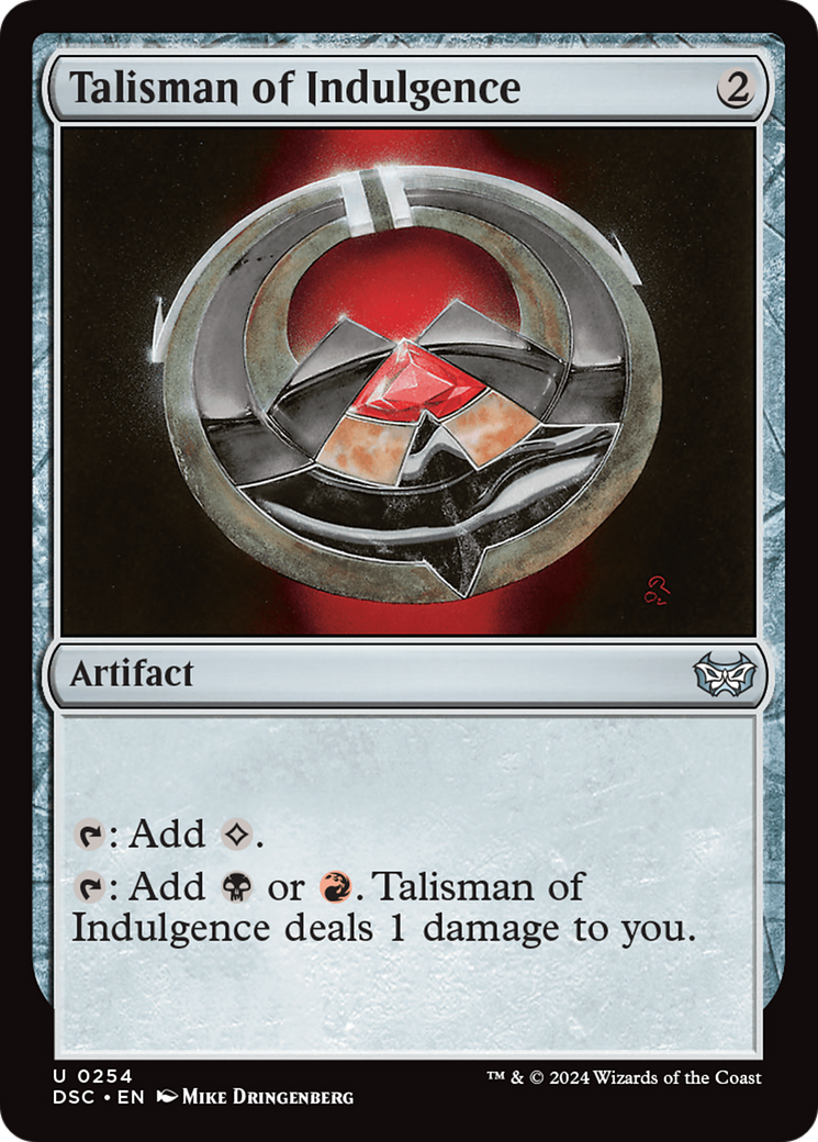 Talisman of Indulgence [Duskmourn: House of Horror Commander] | Exor Games Bridgewater