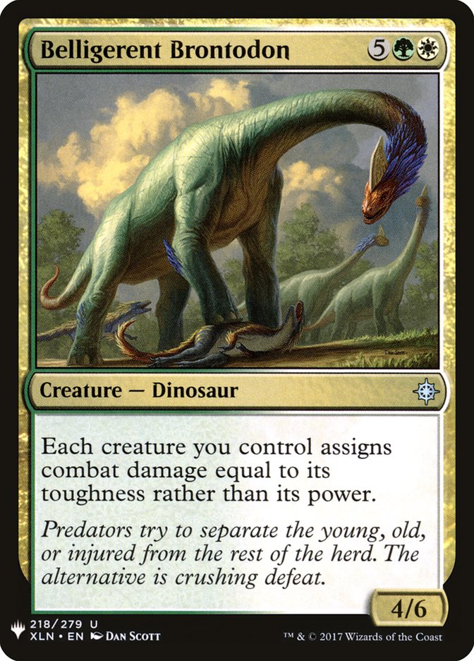 Belligerent Brontodon [Mystery Booster] | Exor Games Bridgewater