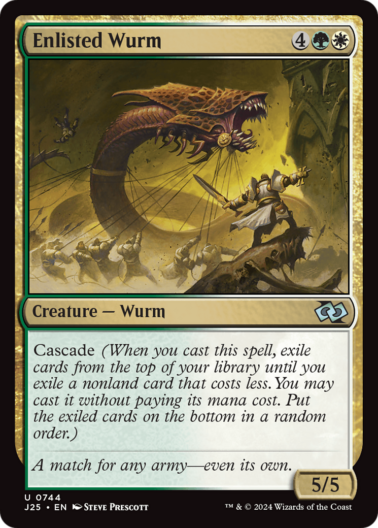 Enlisted Wurm [Foundations Jumpstart] | Exor Games Bridgewater