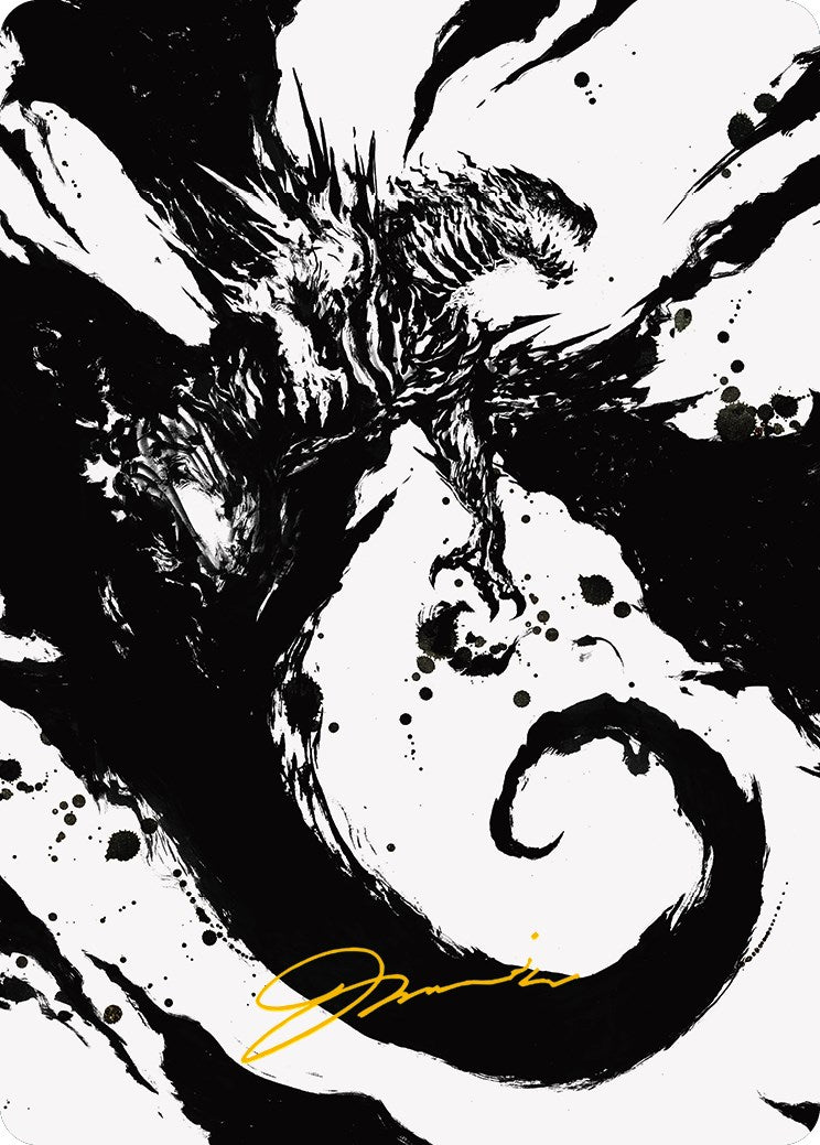 Capricious Hellraiser Art Card (Gold-Stamped Signature) [Phyrexia: All Will Be One Art Series] | Exor Games Bridgewater
