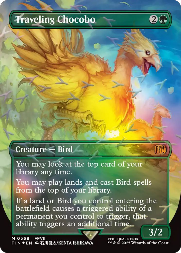 Traveling Chocobo (Borderless) (Chocobo Track Foil) [FINAL FANTASY] | Exor Games Bridgewater