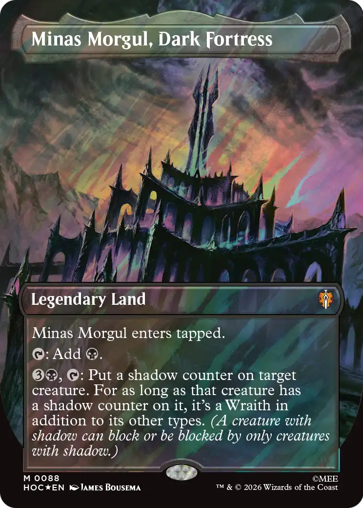 Minas Morgul, Dark Fortress (Borderless) (Surge Foil) [The Hobbit: Eternal-Legal] | Exor Games Bridgewater