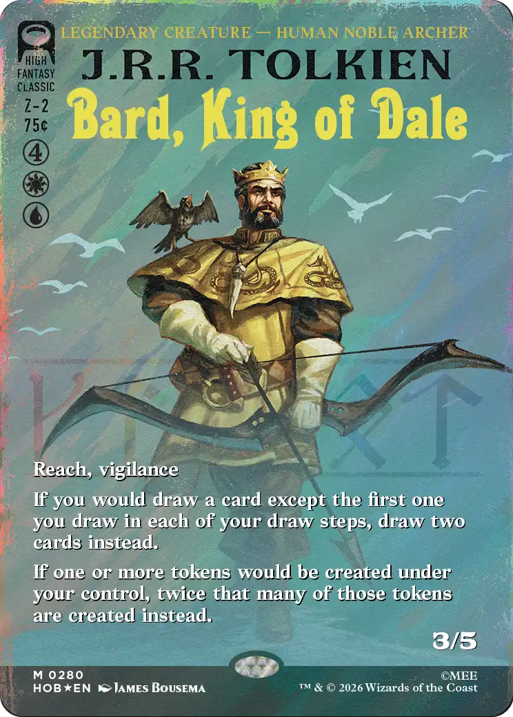 Bard, King of Dale (Borderless) (Surge Foil) [The Hobbit] | Exor Games Bridgewater