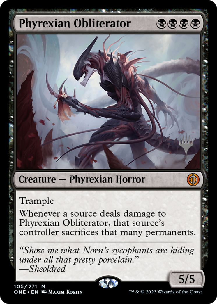Phyrexian Obliterator (Promo Pack) [Phyrexia: All Will Be One Promos] | Exor Games Bridgewater