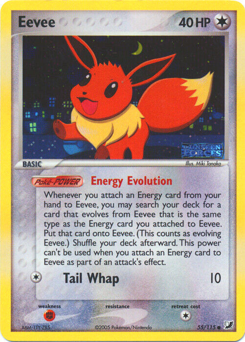 Eevee (55/115) (Stamped) [EX: Unseen Forces] | Exor Games Bridgewater