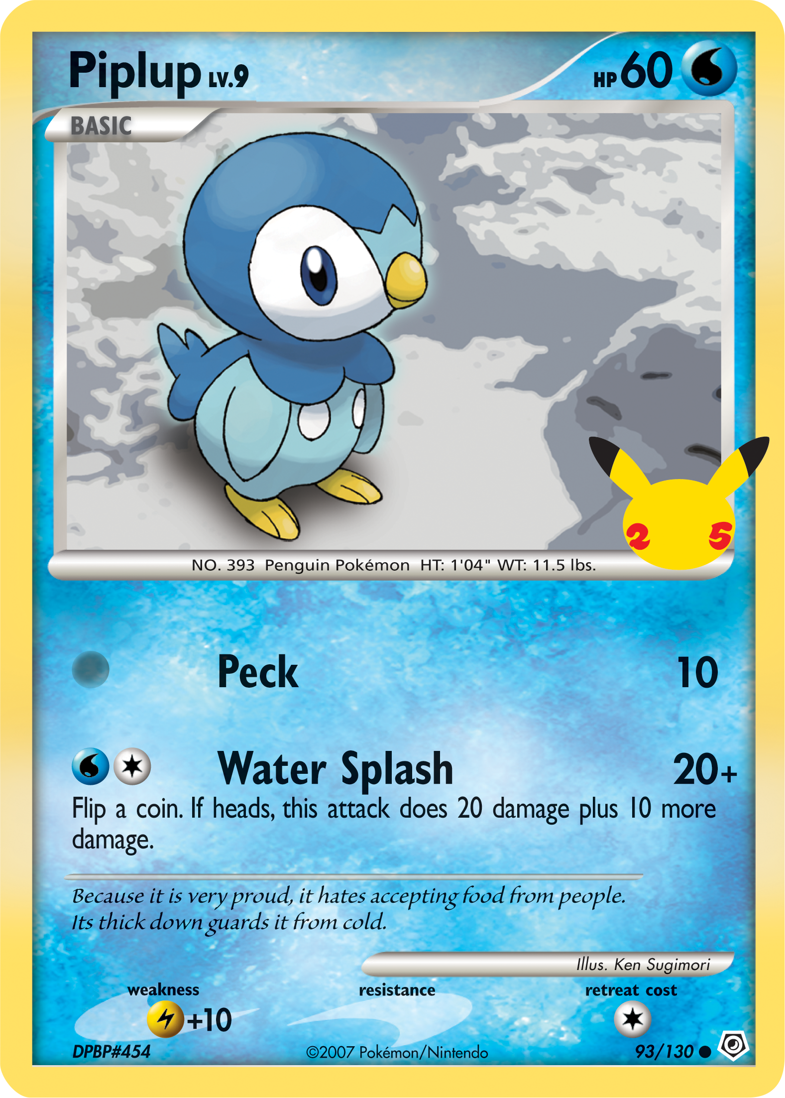 Piplup (93/130) (Jumbo Card) [First Partner Pack] | Exor Games Bridgewater