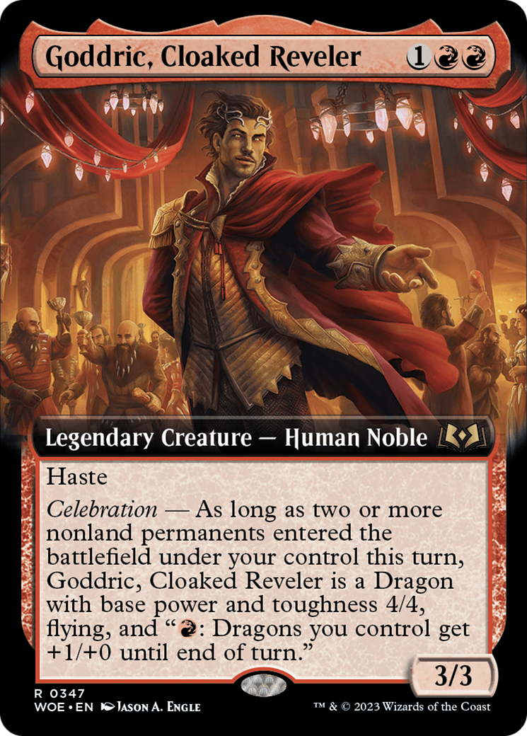 Goddric, Cloaked Reveler (Extended Art) [Wilds of Eldraine] | Exor Games Bridgewater