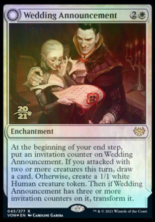 Wedding Announcement // Wedding Festivity [Innistrad: Crimson Vow Prerelease Promos] | Exor Games Bridgewater