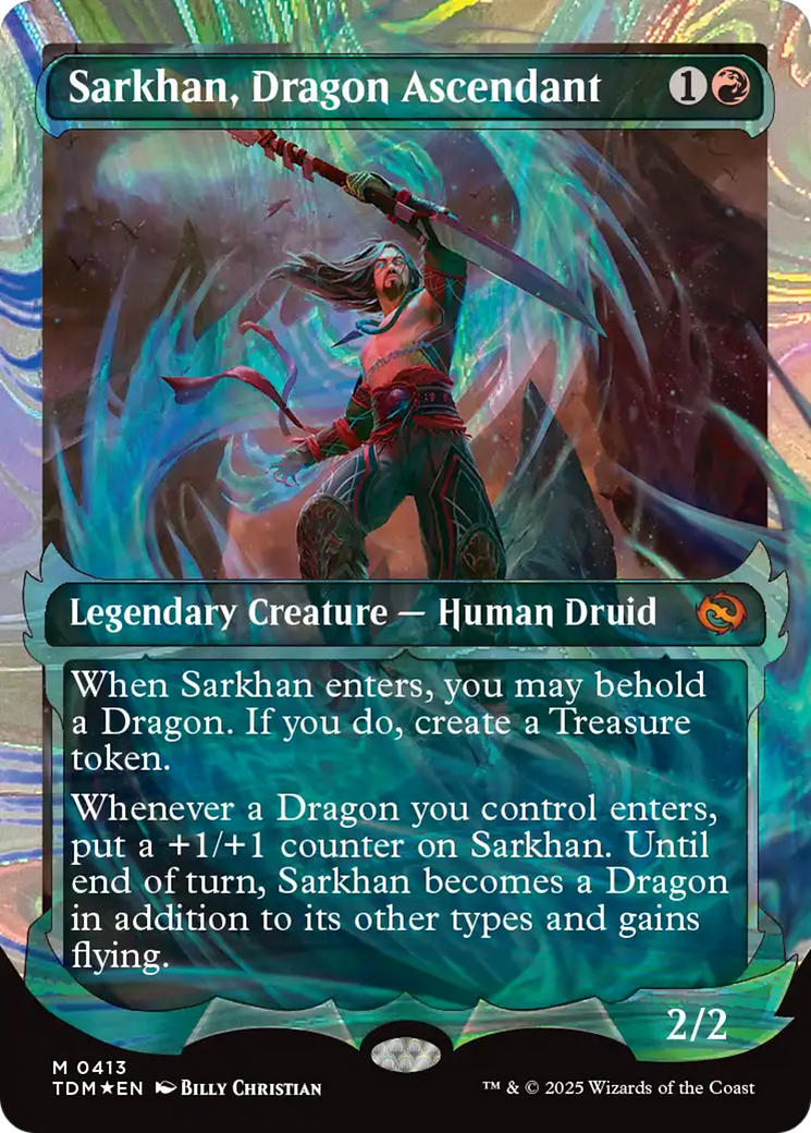 Sarkhan, Dragon Ascendant (0413) (Showcase) (Halo Foil) [Tarkir: Dragonstorm] | Exor Games Bridgewater