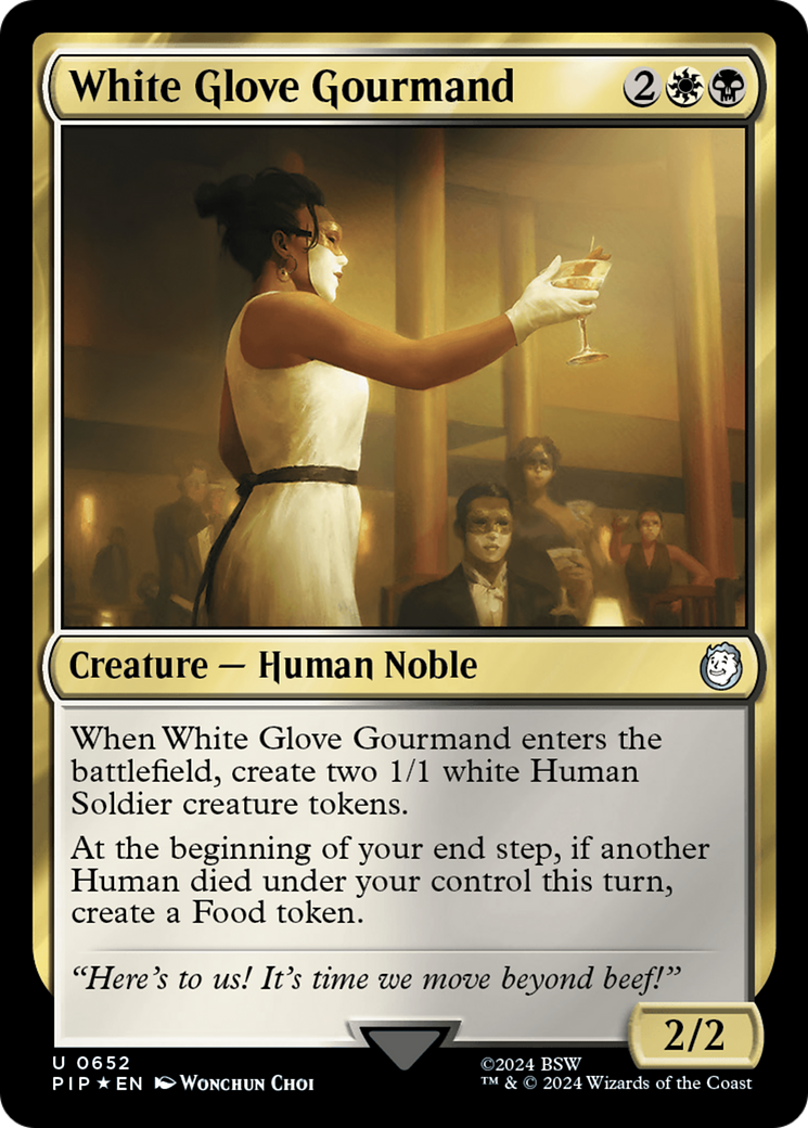 White Glove Gourmand (Surge Foil) [Fallout] | Exor Games Bridgewater